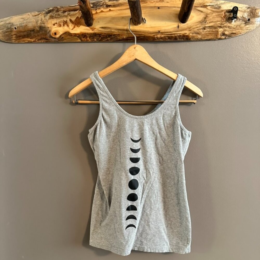 Phases of the Moon Grey Tank Top